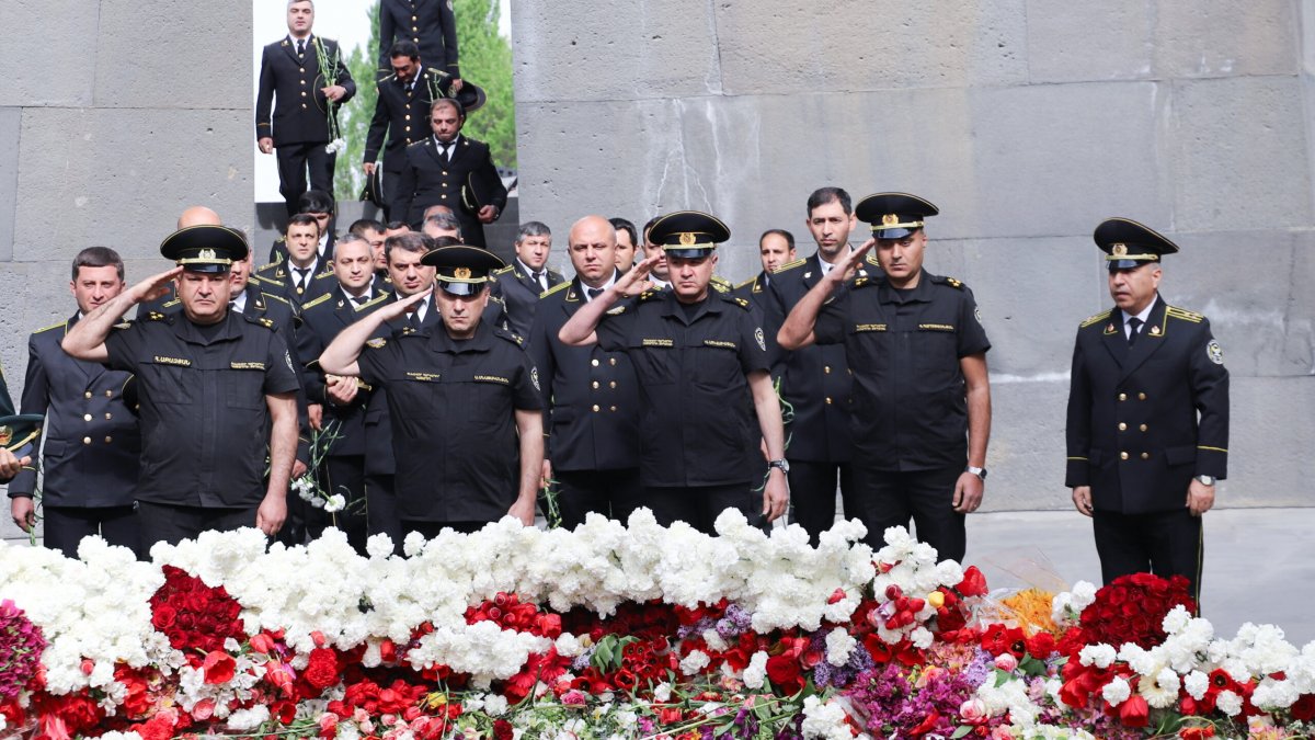 A tribute was paid At the Tsitsernakaberd Memorial