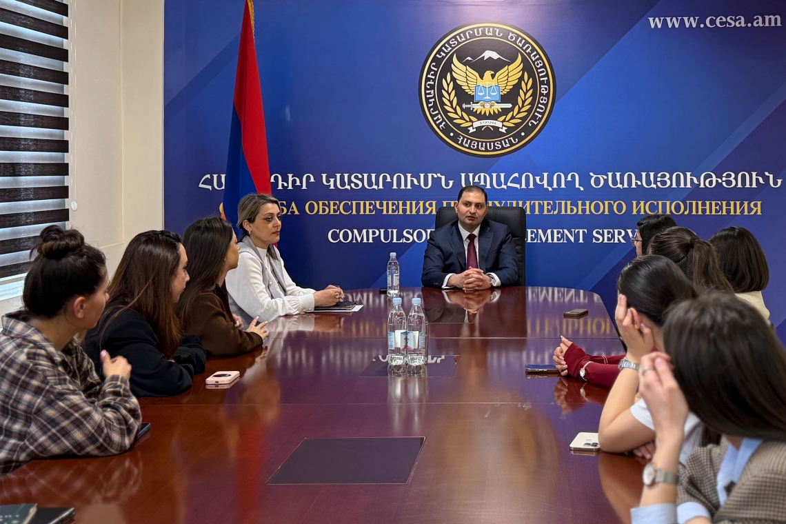Գլխավոր հարկադիր կատարողը հանդիպել է ԵՊՀ ուսանողների հետ